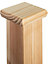 Cambridge Flat Cap Clear Pine to fit 82mm Newel Post (W) 102mm x (L) 102mm x (H)27mm