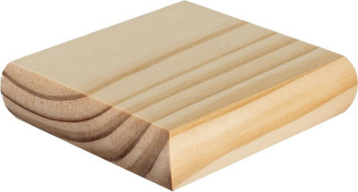Cambridge Flat Cap Clear Pine to fit 90mm Newel Post (W) 110mm x (L) 110mm x (H)27mm