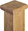 Cambridge Flat Cap Oak to fit 90mm Newel Post (W) 110mm x (L) 110mm x (H)27mm