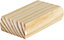 Cambridge Half Flat Cap Clear Pine to fit 90mm Newel Post (W) 110mm x (L) 52mm x (H)27mm
