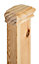 Cambridge Half Pyramid Newel Post Cap Clear Pine to fit 90mm Post (W) 120mm x (L) 58mm x (H) 50mm