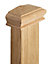 Cambridge Half Pyramid Newel Post Cap Oak to fit 90mm Post W) 120mm x (L) 58mm x (H) 50mm