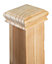 Cambridge Pyramid Newel Post Cap Clear Pine to fit 90mm Post (W) 120mm x (L) 120mm x (H) 50mm