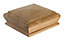 Cambridge Pyramid Newel Post Cap Oak to fit 82mm Post (W) 110mm x (L) 110mm x (H) 50mm