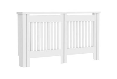 Cambridge Radiator Cover Vertical slats - White