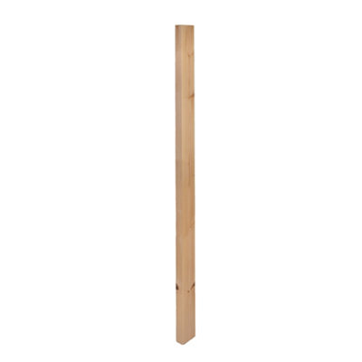 Cambridge Square Pine Half Newel Post (H) 1500mm (W) 90mm (D) 43mm
