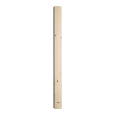 Cambridge Square Pine Newel Post (H) 1500mm (W) 90mm (D) 90mm