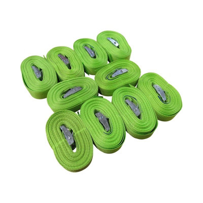 Cambuckle Tie Down Straps Hi Vis 25MM 250KG 5 Metre x10 (Lashing Strap Secure Hold)