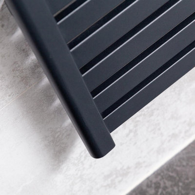 Camden Anthracite Heated Towel Rail - 1000x600mm - 4