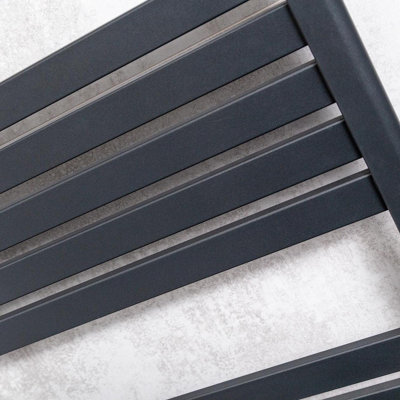 Camden Anthracite Heated Towel Rail - 1000x600mm - 5