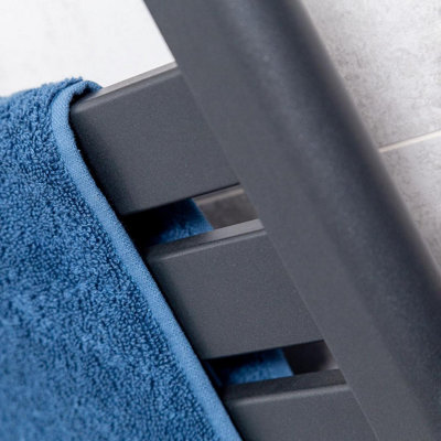 Camden Anthracite Heated Towel Rail - 1000x600mm - 7