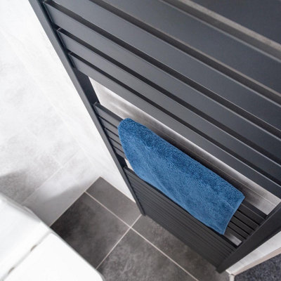 Camden Anthracite Heated Towel Rail - 1600x600mm