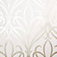Camden Damask Wallpaper In Neutral And Gold