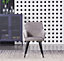 Camden Modern Velvet Upholstered Dining Chair for Kitchen Dining Room Living Room Lounge, Metal Legs, Single, Light Grey