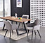 Camden Toga LUX Dining Set, a Table and Chairs Set of 4, Oak/Light Grey