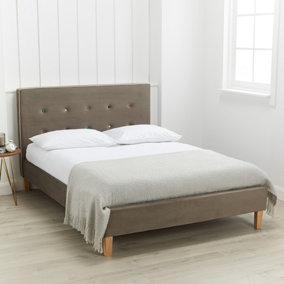 Camden Upholstered Double Bed Grey