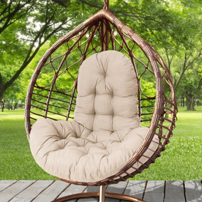 Camel Thicken Hanging Egg Chair Seat Pad Cushion W 95 cm x H 75 cm DIY at B Q