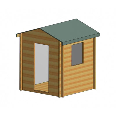 Camelot 19 mm Log Cabin 7 x 7 Feet - 3