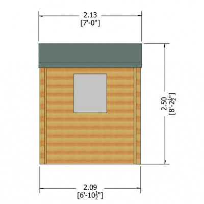 Camelot 19 mm Log Cabin 7 x 7 Feet - 4