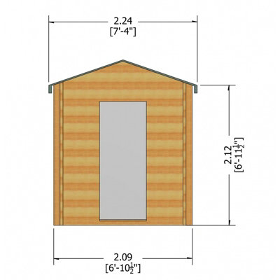 Camelot 19 mm Log Cabin 7 x 7 Feet - 6
