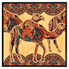 Camels (Picutre Frame) / 30x30" / Oak
