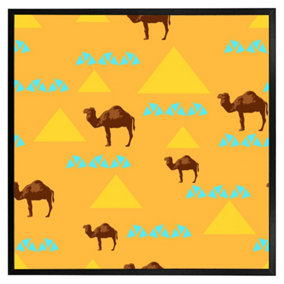 Camels & pyramids (Picutre Frame) / 16x16" / Oak