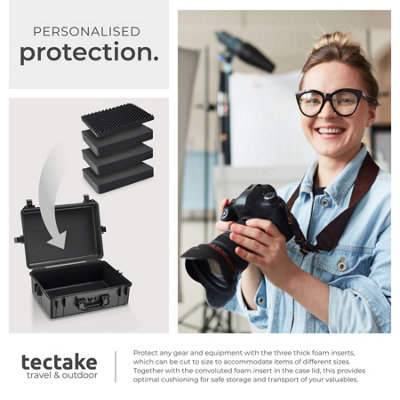 Camera Case - ABS plastic shell, 4 thick foam inserts, snap closures ...