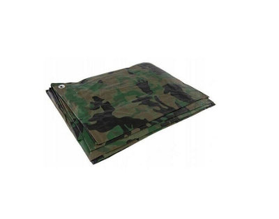 Camo Camouflage Tarpaulin Heavy Duty Waterproof Cover Tarp Sheet 2m x 2m - 3