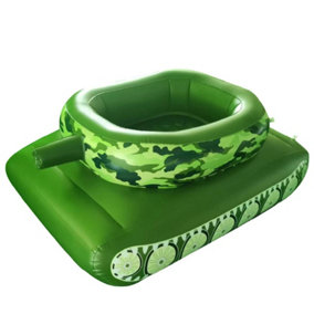 Camouflage Adult Inflatable Tank Swimming Ring Water Toy Car