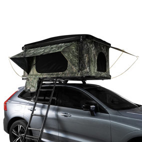 Camouflage Car Roof Tent Large 2-3 Person Hard Shell Pop Up Shelter