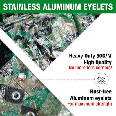 Camouflage Tarpaulin  Multi-Use Tarp Sheet for Camping - 3