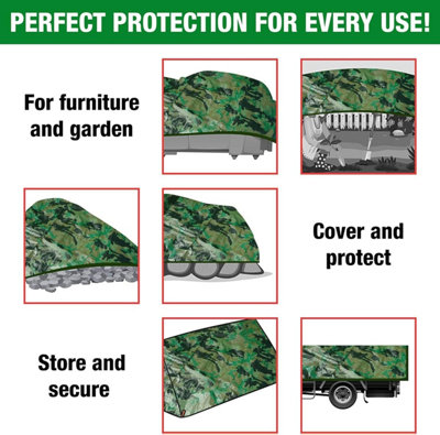 Camouflage Tarpaulin  Multi-Use Tarp Sheet for Camping - 6