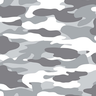 Camouflage Wallpaper Army Camo Black Grey Green Children Teenager Boys ...