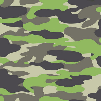 Camouflage Wallpaper Army Camo Brown Grey Green Children Teenager Boys Debona