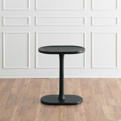 Campbell C Shape Side Table Solid Wood Side Table Living Room Sofa Side Table Bedside Table Black End Table