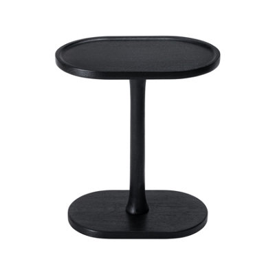 Campbell C Shape Side Table Solid Wood Side Table Living Room Sofa Side Table Bedside Table Black End Table