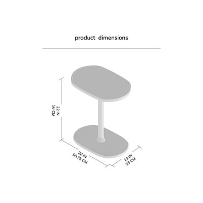 Campbell C Shape Side Table Solid Wood Side Table Living Room Sofa Side Table Bedside Table Black End Table