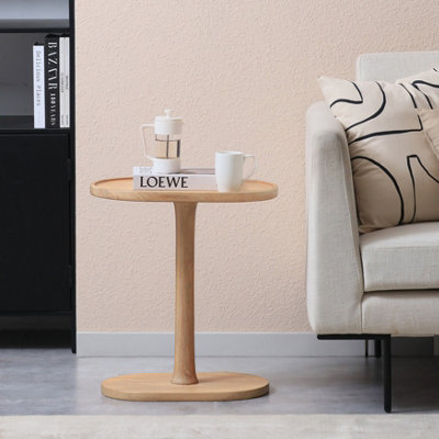 Campbell C Shape Side Table Solid Wood Side Table Living Room Sofa Side Table Bedside Table Blonde Natural End Table