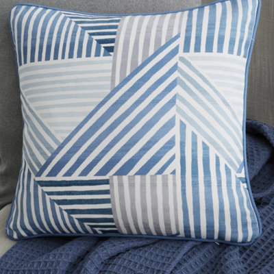 Campden Vibrant Geo Print Filled 100% Cotton Cushion