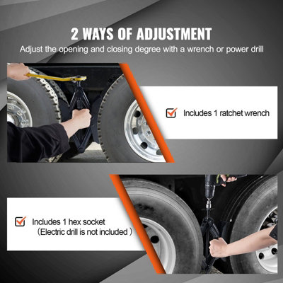Camper Wheel Chock Stabilizer, Heavy Duty H-shaped RV Tire Locking ...