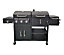 Campfire Dual Fuel 3 Burner Gas & Charcoal BBQ Grill with Smoker and Side Burner