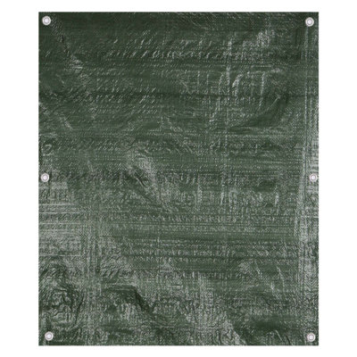 Camping Groundsheet Reinforced Eyelets Waterproof 240cm x 180cm Green X 1