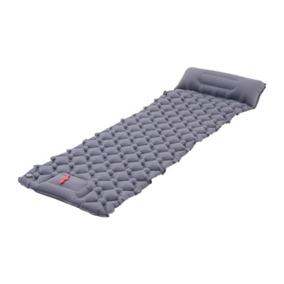 Camping Inflatable Sleeping Pad Waterproof Camping Mattress Grey 190 x 60cm