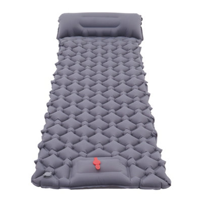 Camping Inflatable Sleeping Pad Waterproof Camping Mattress Grey 190 x 60cm