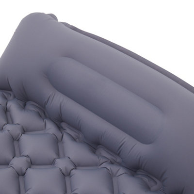 Camping Inflatable Sleeping Pad Waterproof Camping Mattress Grey 190 x 60cm