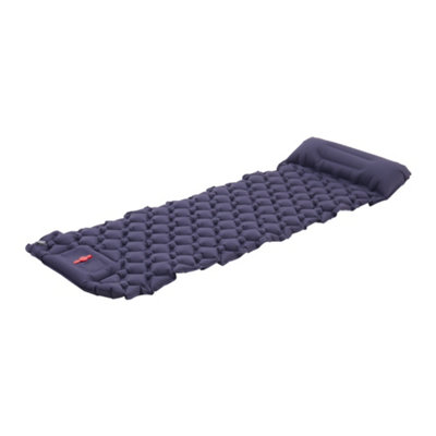 Camping Inflatable Sleeping Pad Waterproof Camping Mattress Navy Blue 190 x 60cm