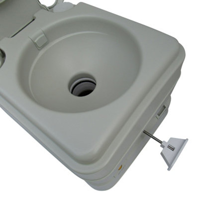 Portable Camping Toilet – 20L Waste Tank, 13L Fresh Water, Flushable For Caravan & Travel