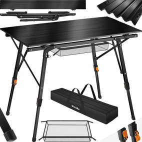 Camping table Tina, Folding & height adjustable - black