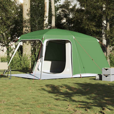 Camping Tent with Porch Dome 5-Person Green Waterproof