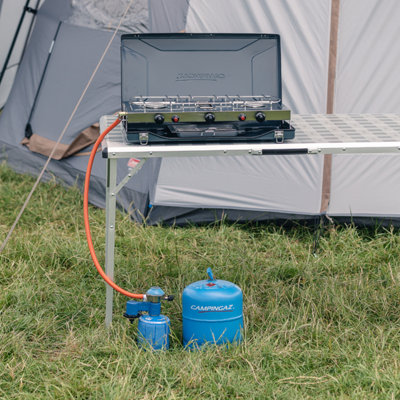 Campingaz Twin Connection Regulator Kit CV/R With Gas Hose and Clips - 3